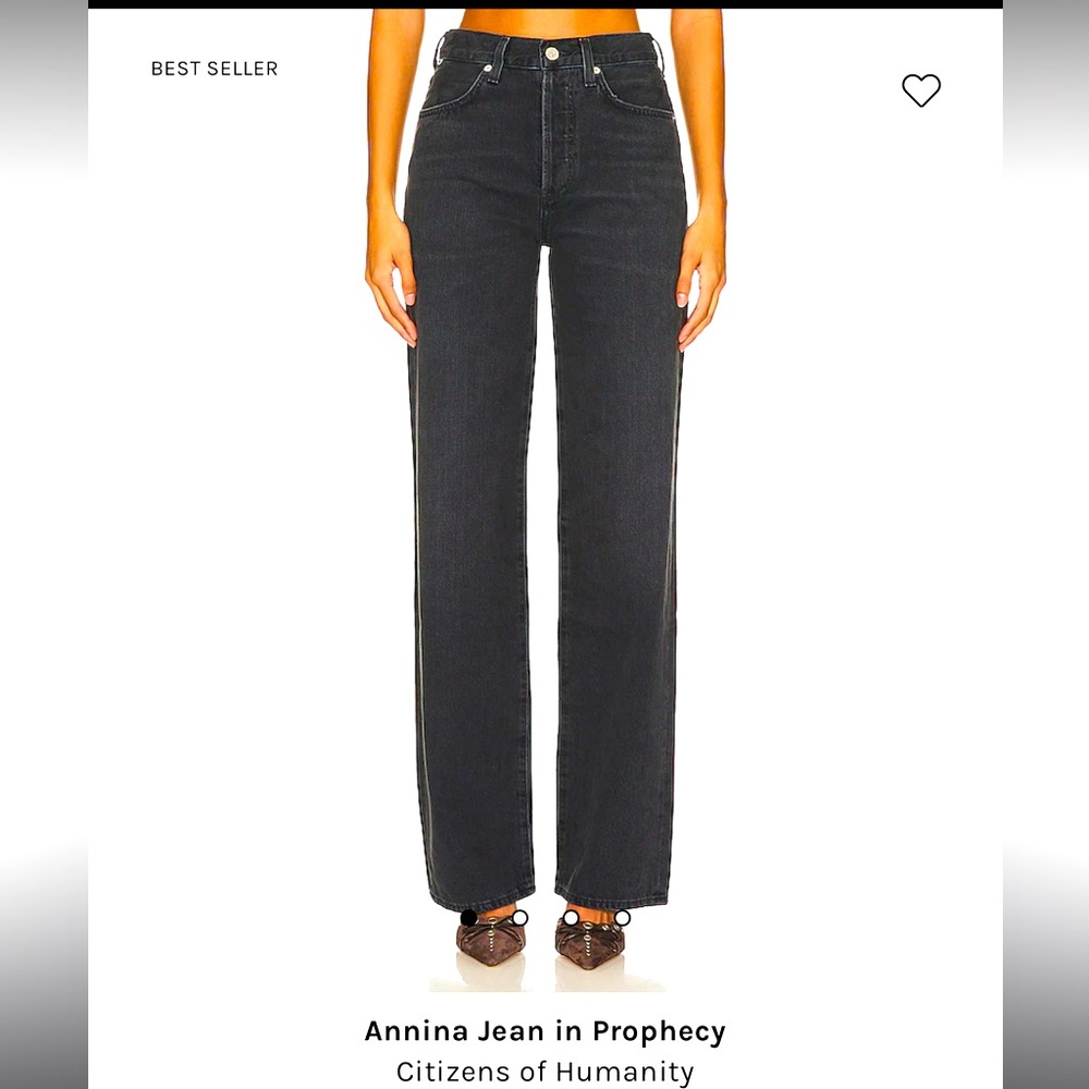 Citizens of Humanity Annina - size 27 denim in “Prophecy” (black). High waisted.